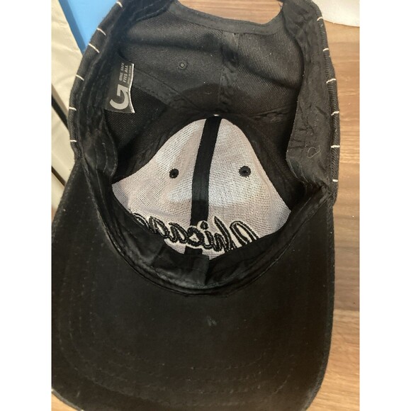 Chicago Windy City Strapback Hat Black White Pinstripe Baseball Cap - Picture 7 of 8